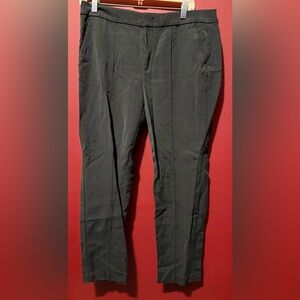 Women Black Charcoal Vince Tailored Pants, Size 10